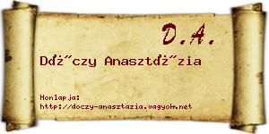 Dóczy Anasztázia névjegykártya